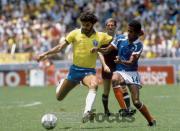 Fussball WM 1986 - Brasilien - Frankreich